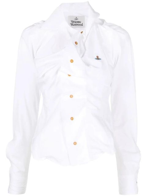 Vivienne Westwood Orb-logo long-sleeve shirt - White - zdjęcie produktu nr 1