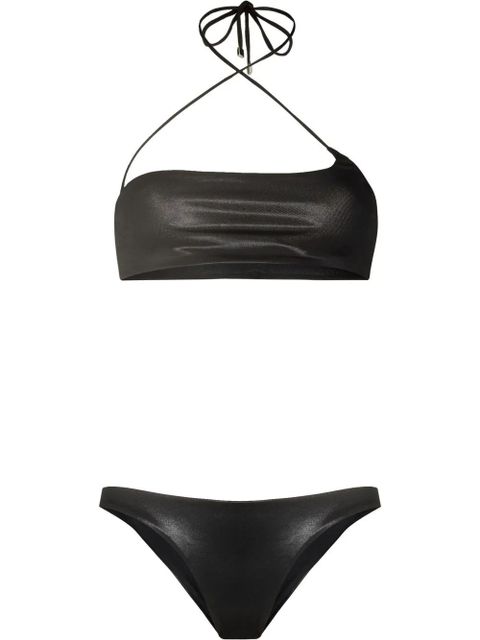 The Attico crossover-strap detail bikini set - Black - zdjęcie produktu nr 1