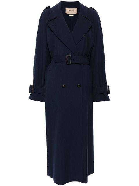 Gucci wool trench coat - Blue