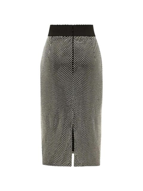 Dolce & Gabbana crystal mesh midi skirt - Silver