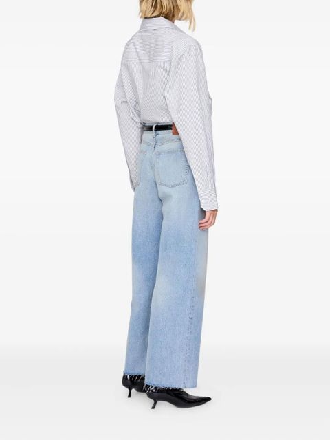 ANINE BING Essie striped cotton shirt - White - zdjęcie produktu nr 2