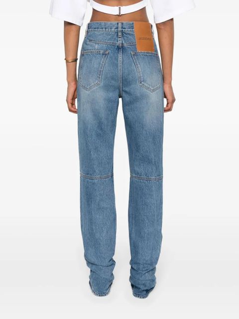 Jacquemus Le De-Nimes Droit high-rise straight jeans - Blue