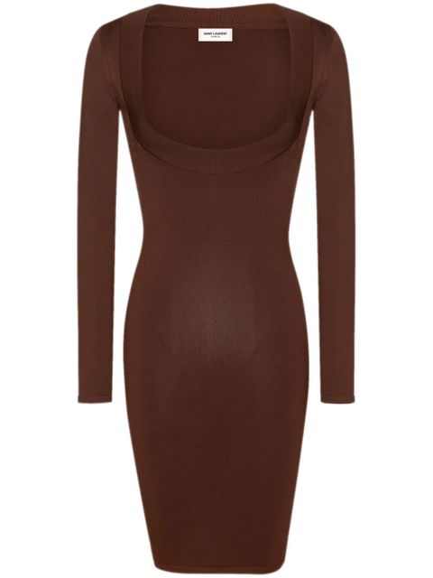 Saint Laurent Décolleté mini dress - Brown - zdjęcie produktu nr 2