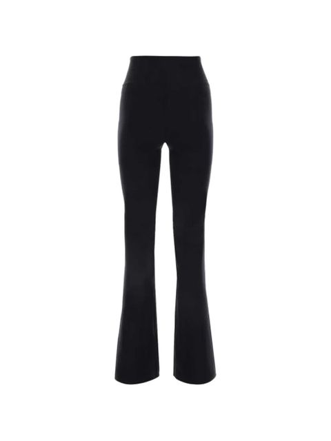 Balenciaga logo-detail flared-leg trousers - Black