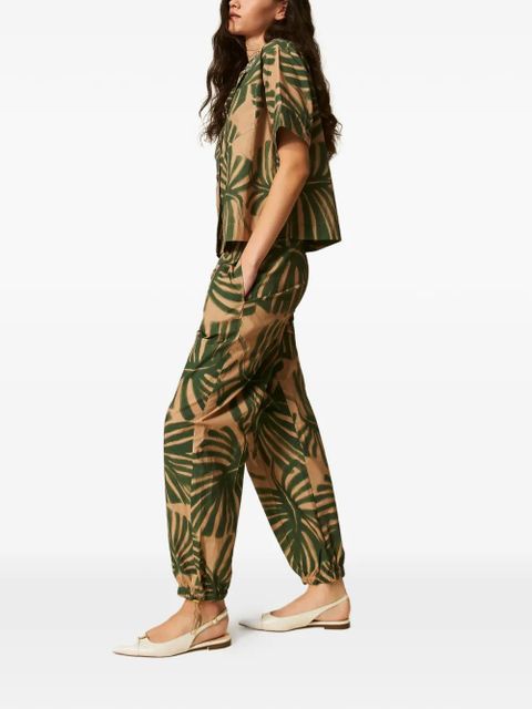TWINSET printed joggers - Green