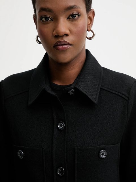 Sessun koszula damska kolor czarny regular z kołnierzykiem klasycznym 24110031