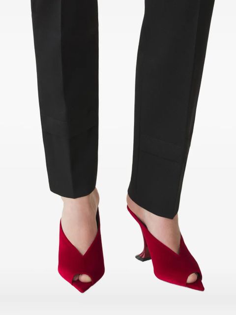 Lanvin Midnight Step sculpted-heel peep-toe mules - Red