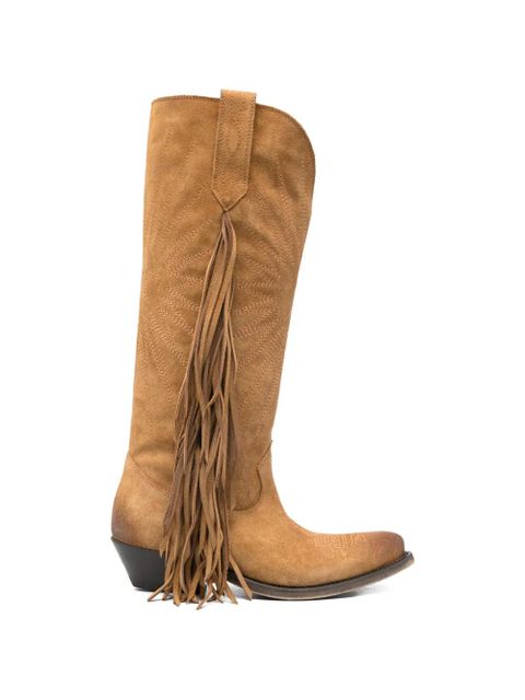 Golden Goose fringed embroidered boots - Brown - zdjęcie produktu nr 1