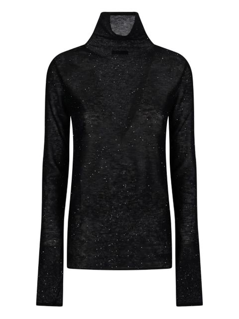 PINKO roll-neck embellished top - Black - zdjęcie produktu nr 1