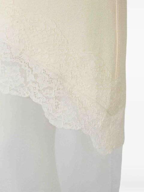 Jil Sander asymmetric lace midi skirt - Neutrals
