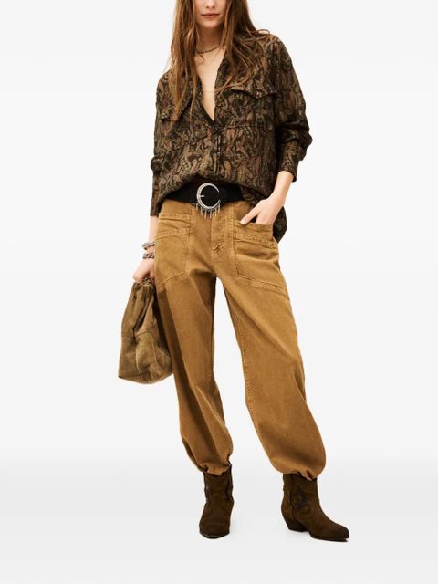 Ba&Sh Tao paisley-pattern chest-pocket shirt - Green - zdjęcie produktu nr 2