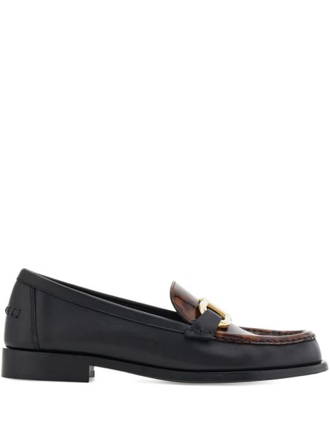 Ferragamo tortoiseshell Gancio loafers - Black - zdjęcie produktu nr 1