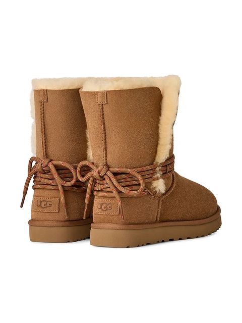 UGG śniegowce zamszowe Bailey Tie kolor brązowy 1171530.CHE - zdjęcie produktu nr 2