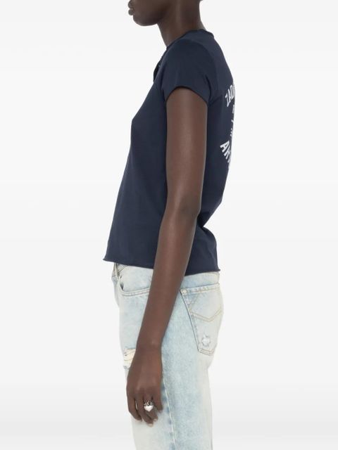 Zadig&Voltaire button graphic T-shirt - Blue