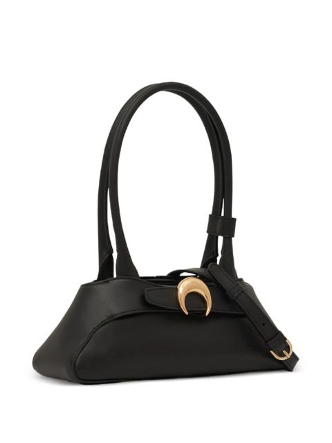 Marine Serre mini Aurora smooth-leather tote bag - Black