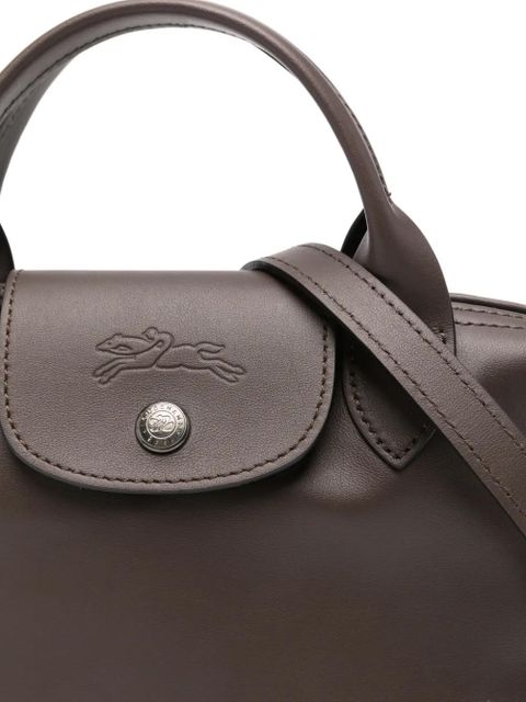 Longchamp Le Pliage leather tote bag - Brown