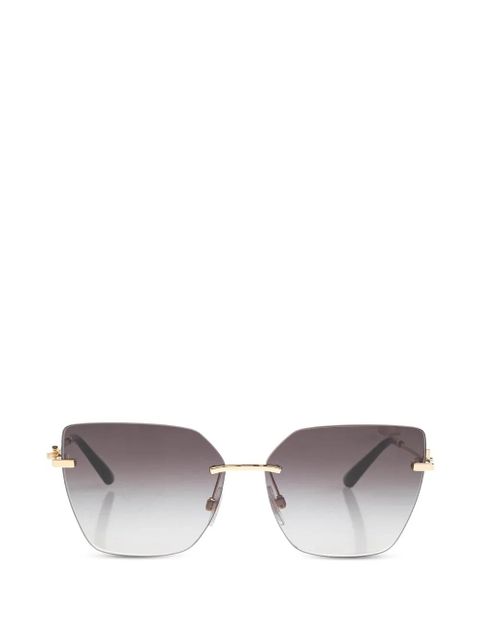 Dolce & Gabbana geometric-frame rimless sunglasses - Grey - zdjęcie produktu nr 1