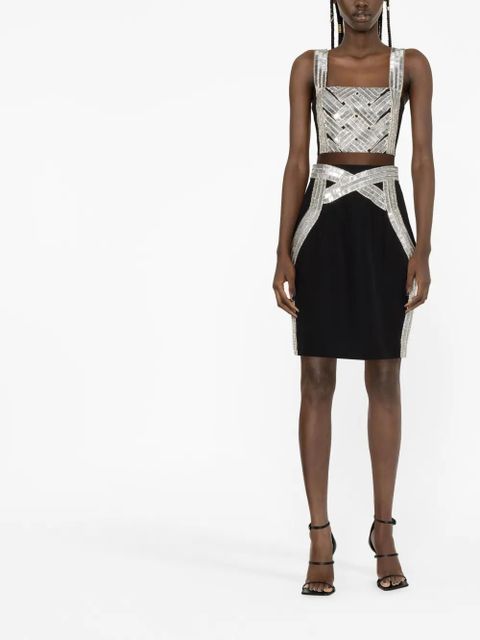 Balmain sequin-embellished pencil skirt - Black - zdjęcie produktu nr 2