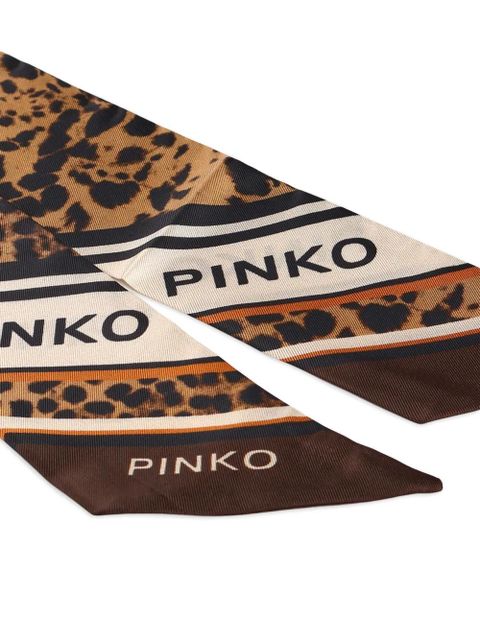 PINKO leopard print scarf - Brown - zdjęcie produktu nr 2
