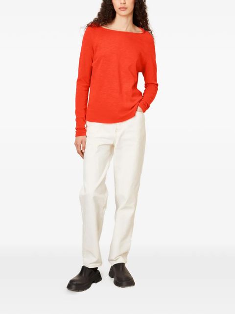 American Vintage long-sleeve boat-neck T-shirt - Orange - zdjęcie produktu nr 2