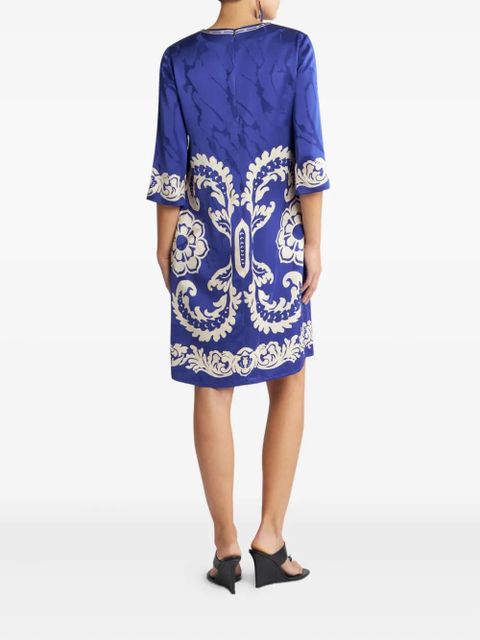 ETRO jacquard-pattern dress - Blue