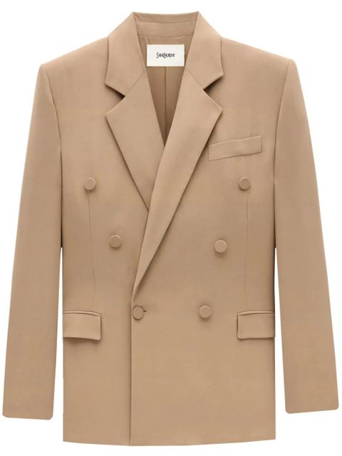 Saint Laurent silk crepe blazer - Neutrals - zdjęcie produktu nr 1