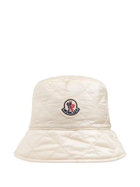 Moncler quilted bucket hat - Neutrals