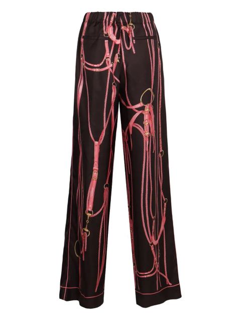 Gucci graphic print tie trousers - Brown - zdjęcie produktu nr 2