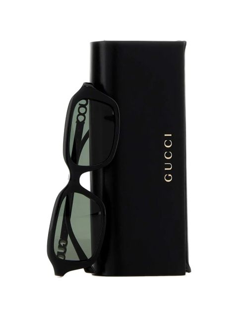 Gucci Eyewear rectangular frame sunglasses - Black