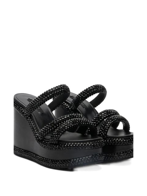 Casadei Sirio wedge sandals - Black - zdjęcie produktu nr 2