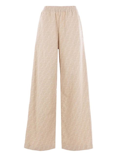 FENDI FF elasticated-waist trousers - Neutrals - zdjęcie produktu nr 1