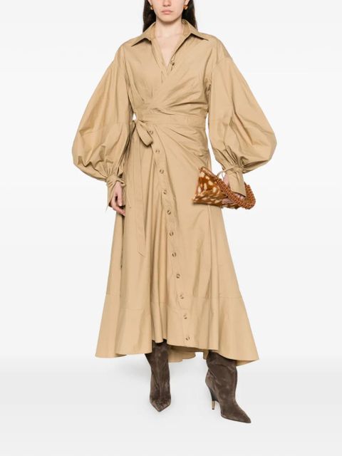 ZIMMERMANN Rebellion balloon-sleeve tie-waist dress - Neutrals - zdjęcie produktu nr 2