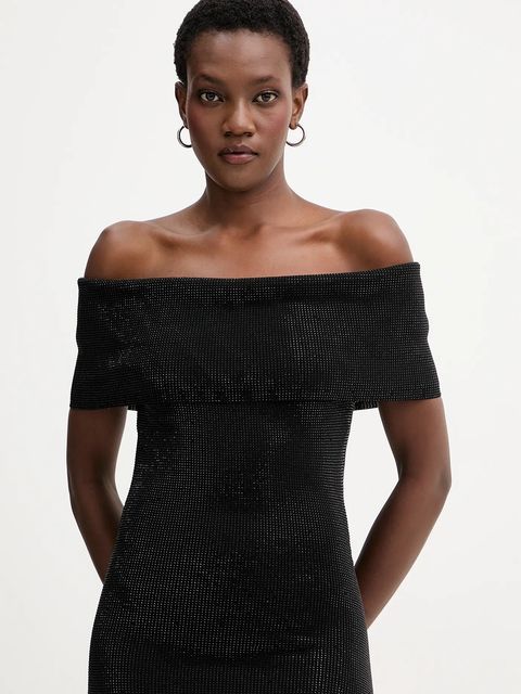 MICHAEL Michael Kors sukienka kolor czarny midi dopasowana MF5836B5ZV - zdjęcie produktu nr 2