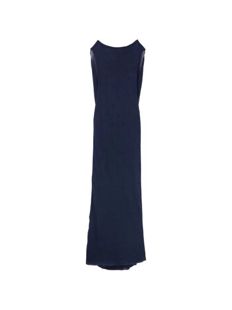 Jacquemus The Plumetis spaghetti-strap maxi dress - Blue - zdjęcie produktu nr 1
