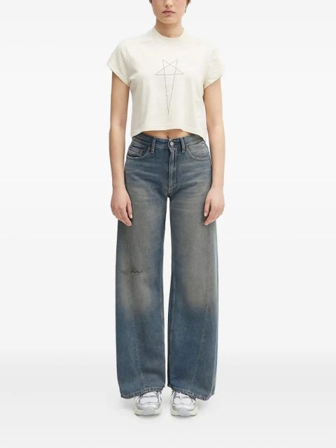 MM6 Maison Margiela faded-wash wide-leg jeans - Blue - zdjęcie produktu nr 2
