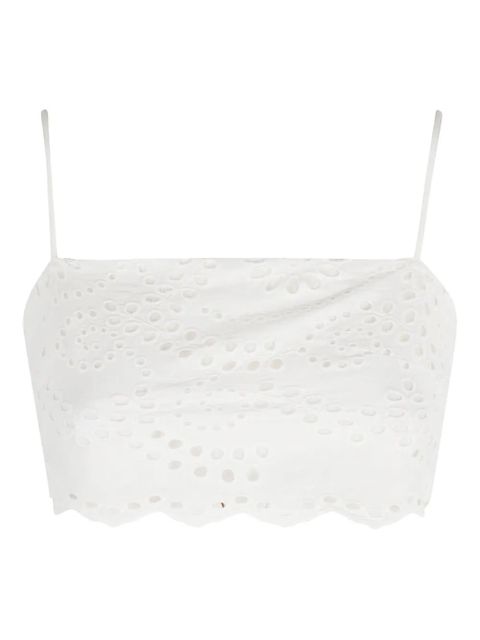 MC2 Saint Barth Florida broderie anglaise top - White