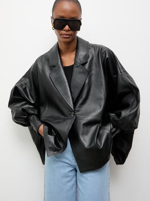 Answear.LAB kurtka oversize damska skórzana BALO - zdjęcie produktu nr 1