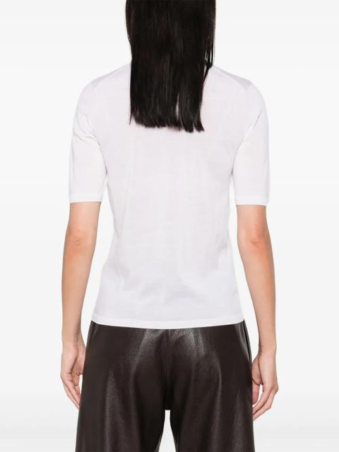 Max Mara short-sleeve wool top - White