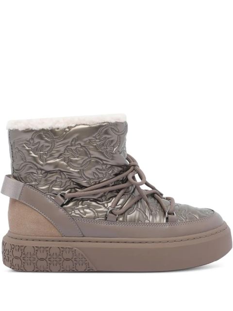 PINKO quilted floral-pattern boots - Grey - zdjęcie produktu nr 1