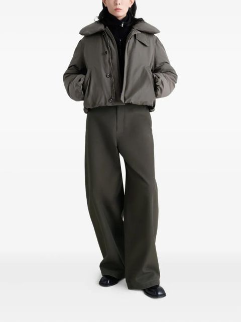 LEMAIRE bubble-collar puffer jacket - Grey