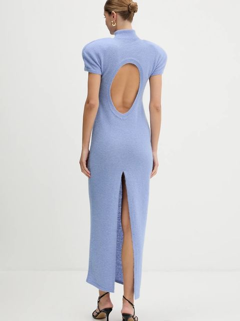 La Mania sukienka z dodatkiem wełny NOIR