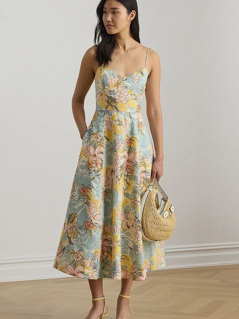 Lauren Ralph Lauren sukienka empire lniana - zdjęcie produktu nr 1