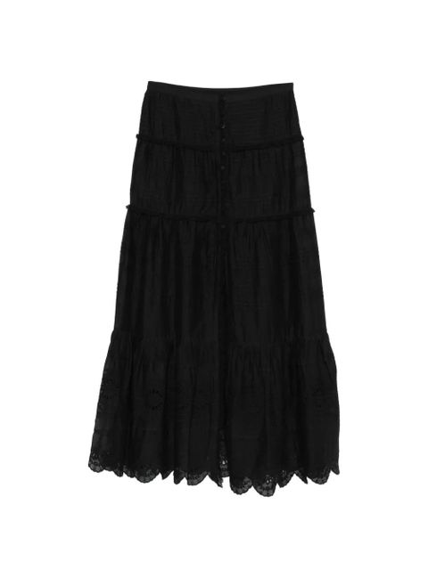 MARANT ÉTOILE button tiered skirt - Black - zdjęcie produktu nr 1
