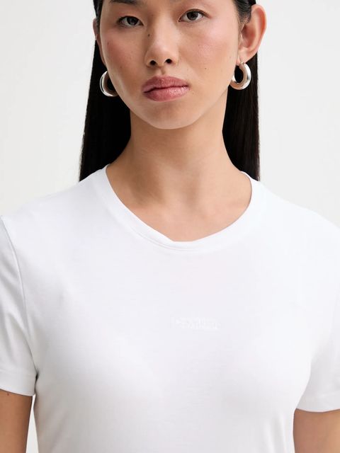 Calvin Klein t-shirt bawełniany damski kolor biały LV044E205G