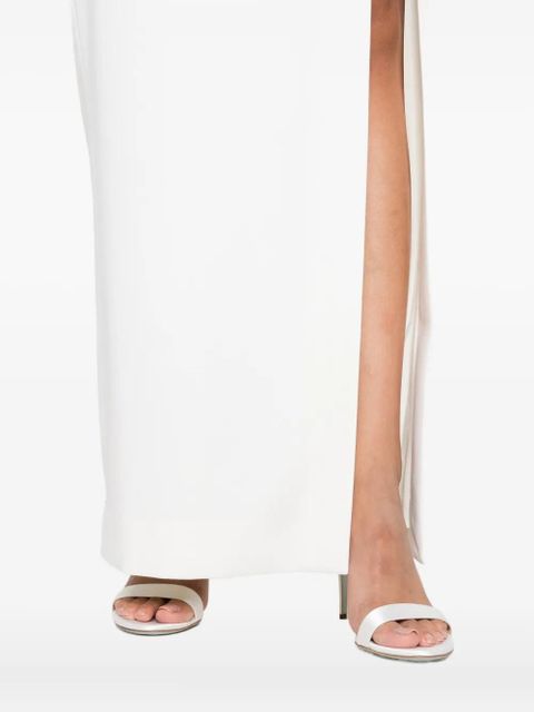 Alessandra Rich split-front midi skirt - White - zdjęcie produktu nr 2