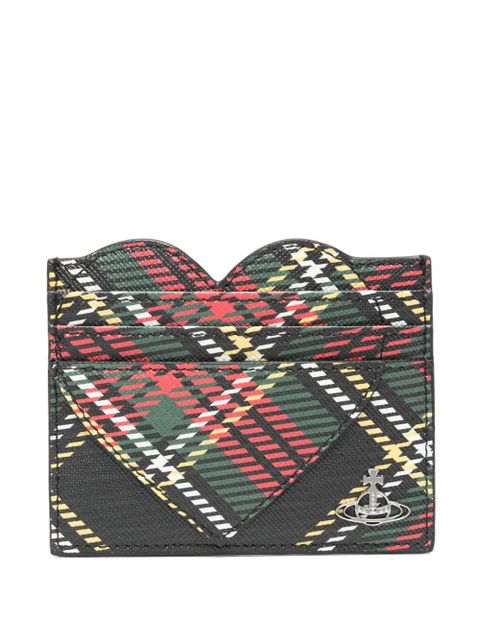 Vivienne Westwood heart-shaped plaid cardholder - Green - zdjęcie produktu nr 1