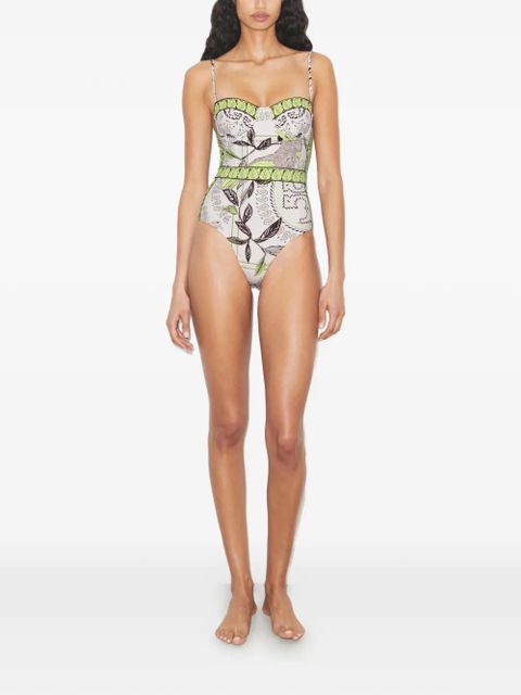 Tory Burch printed swimsuit - Neutrals