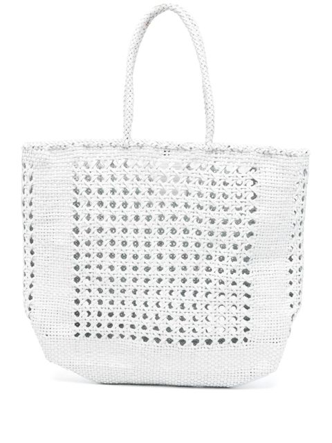 DRAGON DIFFUSION NS Cannage tote bag - White