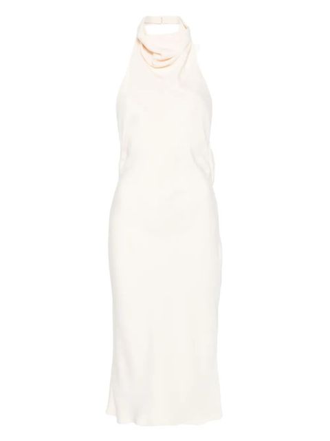 TOM FORD halterneck sleeveless midi dress - Neutrals - zdjęcie produktu nr 1