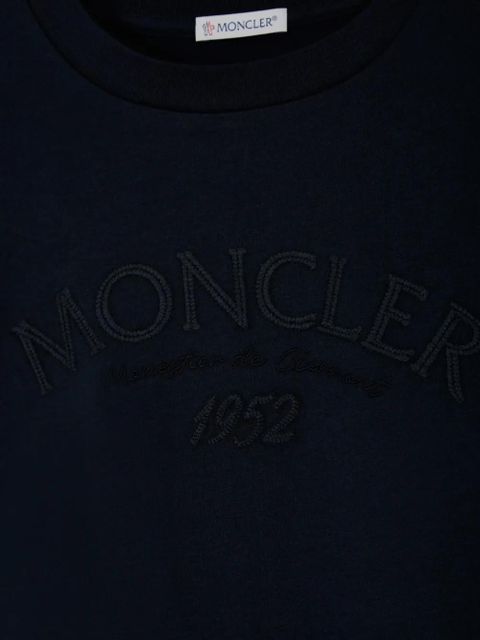 Moncler embroidered-logo T-shirt - Blue